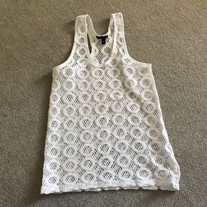 Crochet beach cover up top